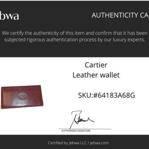 Auth Vintage Cartier Long Pills Mast Line Bordeaux Calfskin Leather- Burgundy - Picture 16 of 16